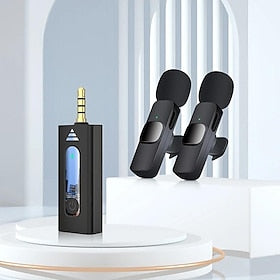 Wireless Lavalier Microphone For 3.5mm Smartphone Plug And Play Mini Mic For Live Streaming Gaming Recording Auto Noise Reduction