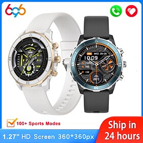 696 LC315B Slimme horloge 1.27 inch(es) Slimme armband Smartwatch Bluetooth Stappenteller Gespreksherinnering Slaaptracker Compatibel met: Android iOS Heren Ha