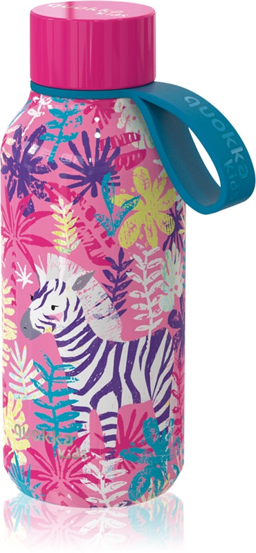 Quokka Termo infantil sólido con correa Zebrs 330 ml