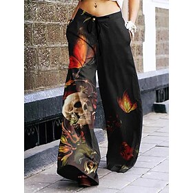 A2K Punk  Gothique Pantalon droit Pantalon baggy Rentrée scolaire Animé 3D Poche avant Style de rue Pour Femme Adulte Mascarade Impression 3D du quotidien