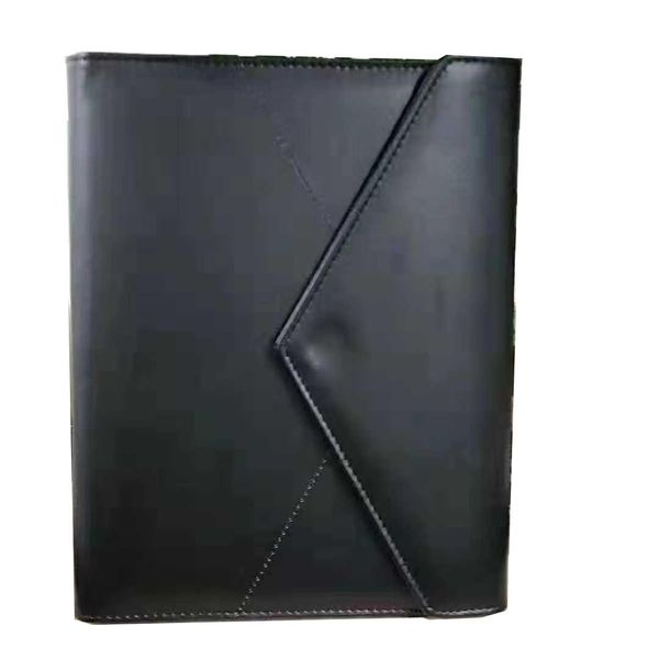 wholesale Paper Products Handmade Leather Notepads Black envelope Agenda Office School Supplies Notebooks Personal Diary Stationery