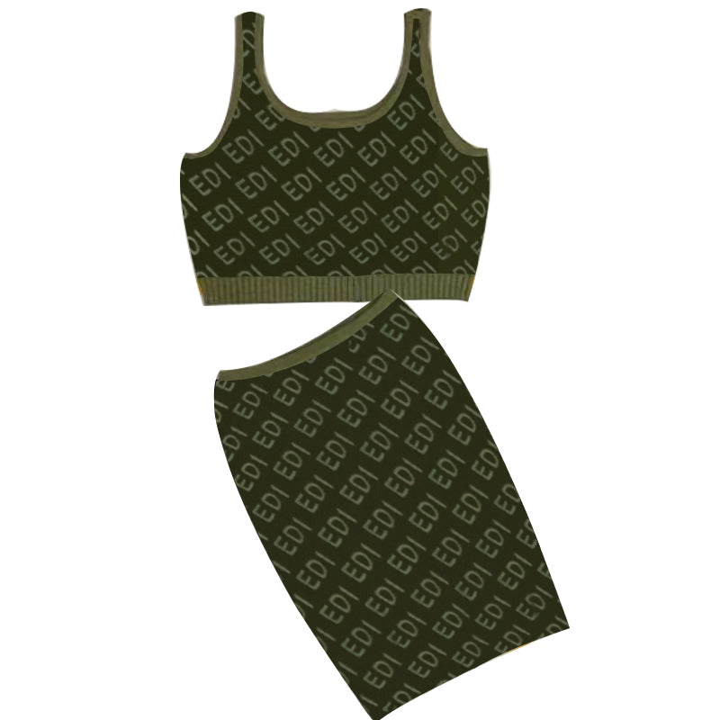 Women&#039;s Two Piece Dress Sets Designer Shirt Cardigan Women sweater Apparel fashion Suspender Wrap Spring summer Autumn Skirt knitting Sweaters