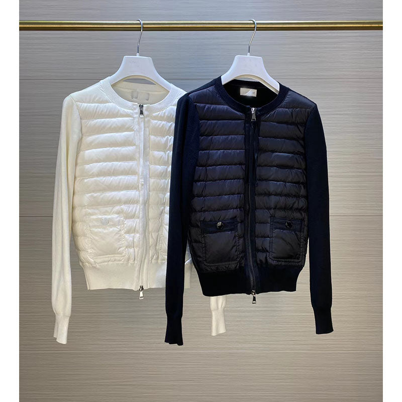 Women&#039;s sweater patchwork down jacket Fashion Casual Warm 90 White goose down Winter Jaqueta Cultivate one&#039;s morality Outerwear