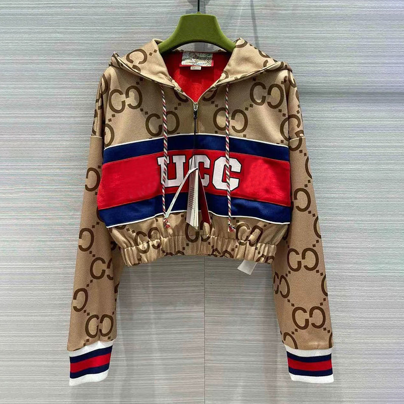 Spring released women jaket pants short designer clothes double g outerwears crew neck luxury brand clothing long sleeves leisure style