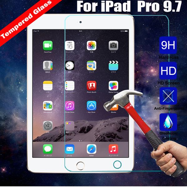 9H 2.5D 0.3MM Toughened Tempered Glass Screen Protectors For iPad Air 2 9.7 10.2 10.5 inch Explosion-Proof Tablet PC Film Clear Screen Prote