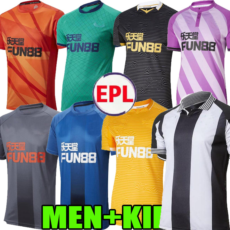 Newcastle Soccer Jersey WOOD NUFC 21 22 BRUNO G. WILSON SHELVEY ALMIRON 2021 2022 Away Black TRIPPIER Football Shirt MAXIMIN Men kit Kids Equipment