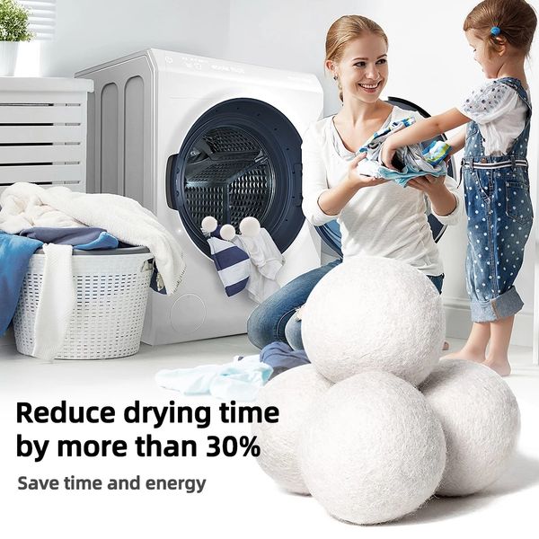Laundry Products Sublimation Reusable Wool Dryer Balls Softener Laundrys Home Washing 4-5-6cm Fleece Dry Kit Ball Useful Washing Machine Acc