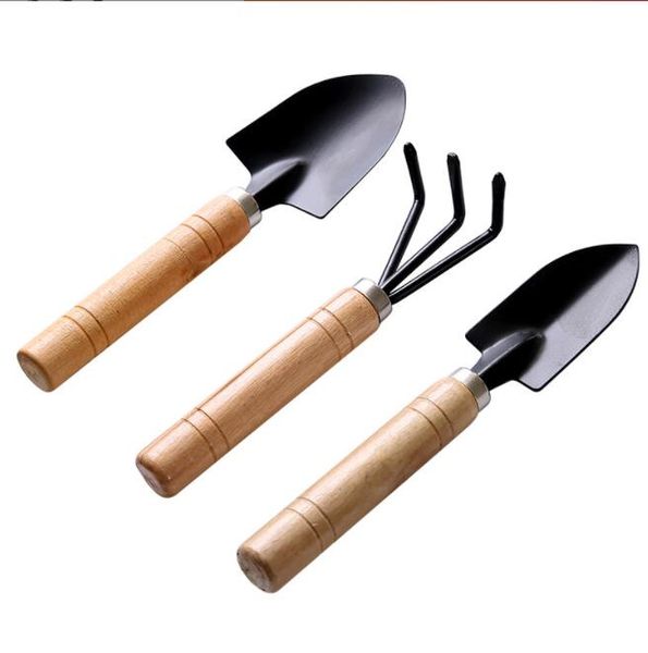 3 Pcs-Set Garden Supplies Gardening Tools Three Piece Mini Tools Small Shovel Rake Spade for Plant Flowers