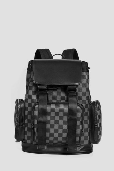 Designer backpack Luxury Purse Double shoulder straps backpacks Women Wallet Leather Bags Lady Plaid Purses Duffle Luggage clothing0008