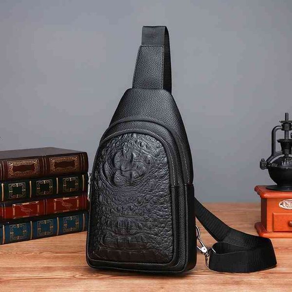Handbags Bags Crocodile Bra Men&#039;s Messenger Leisure Sports Trendy Brand Cross Bag Fashion Youth Trend Single Shoulder