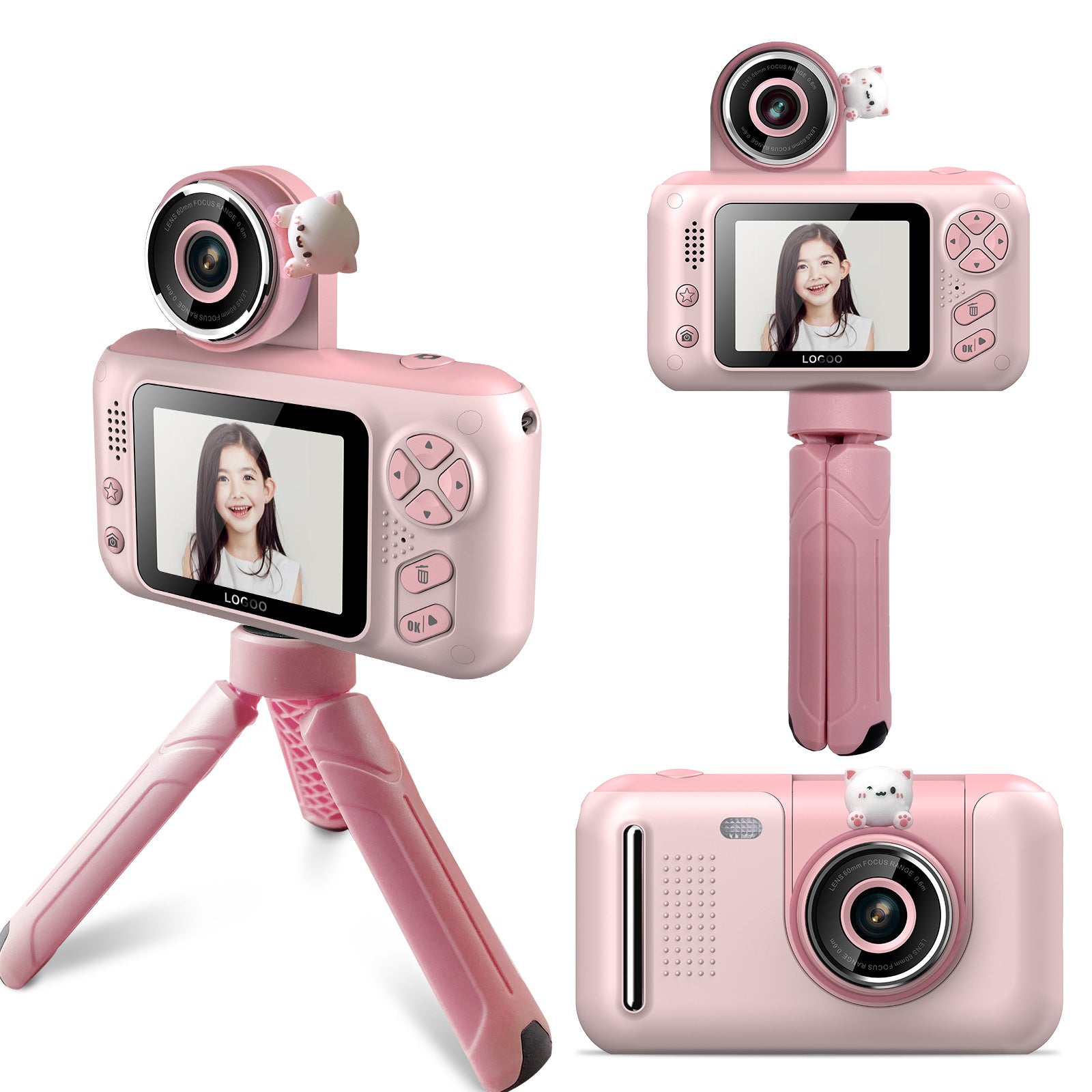 Children&#039;s high-definition digital camera 180 degree flip small micro SLR photography