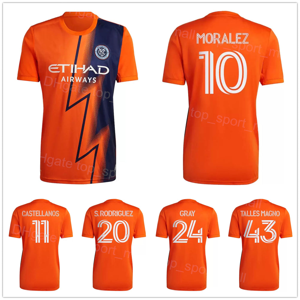 22-23 New York City Soccer Jersey 11 CASTELLANOS 8 THIAGO 20 RODRIGUEZ 55 PARKS 38 PEREIRA 6 CALLENS 43 MAGNO 9 HEBER 2 GLOSTER 1 JOHNSON 26 ACEVEDO