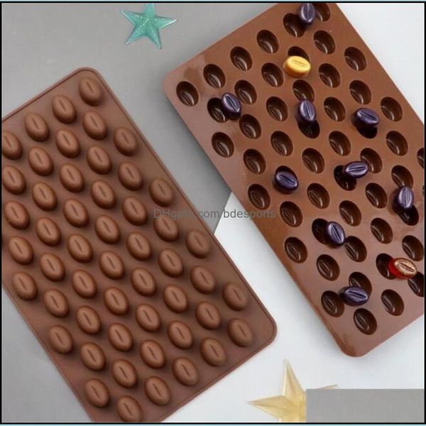 Home Dining High Quality Sile Mini Coffee Beans Chocolate Mold Candy Handmade Cake Decoration Drop Delivery 2021 Baking Mods Bakeware Kitche