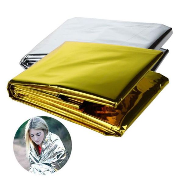 210*130cm Portable Outdoor Life-saving Blanket Survival Tool Party Favor Waterproof Emergency Foil Thermal First Aid Rescue Thermal Blankets