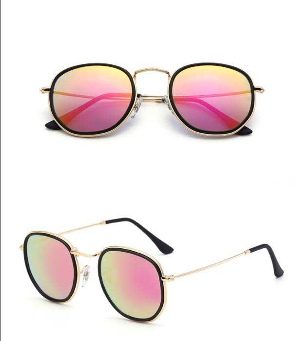 designer sunglasses Men Woman Classic Design oga191 Brand Round UV400 Eyewear Metal Gold Frame Glasses Men Mirror glass Lens Sunglass with box 3548