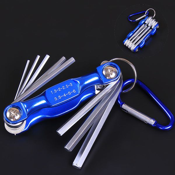 Folding Hex Wrench tool Metal Metric Allen Hexagonal Screwdriver Keys Hand Tool Portable set with
