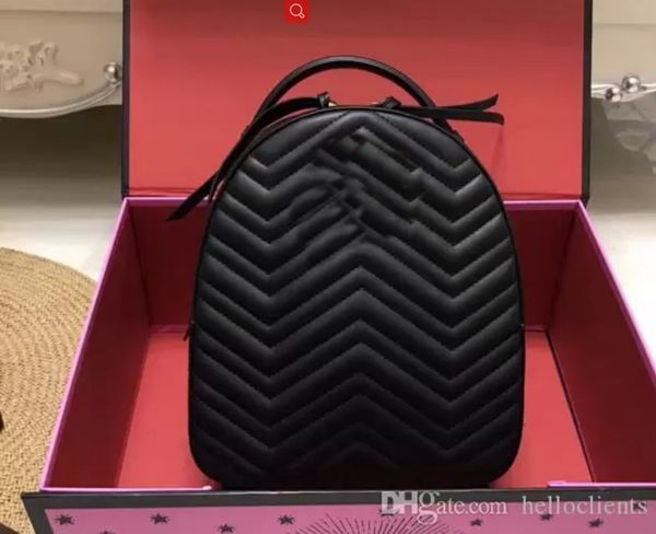 2022 new fashion Marmont backpack women famous brands backpacks leisure school bag fashion leather quilted mochila luxury designer women bag