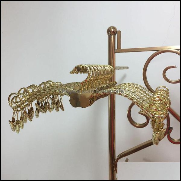 Fashion Butterfly Metal Bra Clothes Hanger Twisted Lines Underwear Lingerie Drying Rack With Pins 28Cm Za5909 Drop Delivery 2021 Hangers R