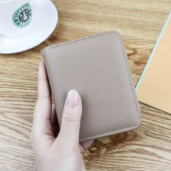 Wallets Pieru Korean Zipper Zero Women&#039;s Short Two Fold Magnetic Buckle Student Youth Wallet Coin