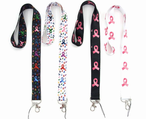 Breast Cancer Awareness Doctor Nurse Lanyard Keychain ID Badge Holders Card Cover Rope Key Lanyards Key Rings sunglasses Accessories