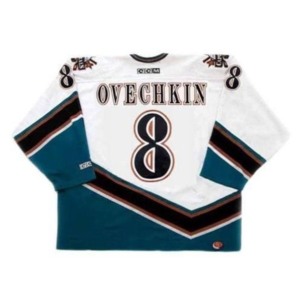 C26 Nik1 ALEXANDER OVECHKIN Hockey 2005 CCM Vintage Away Turn Back Hockey Jersey All Stitched Top-quality Any Name Any Number