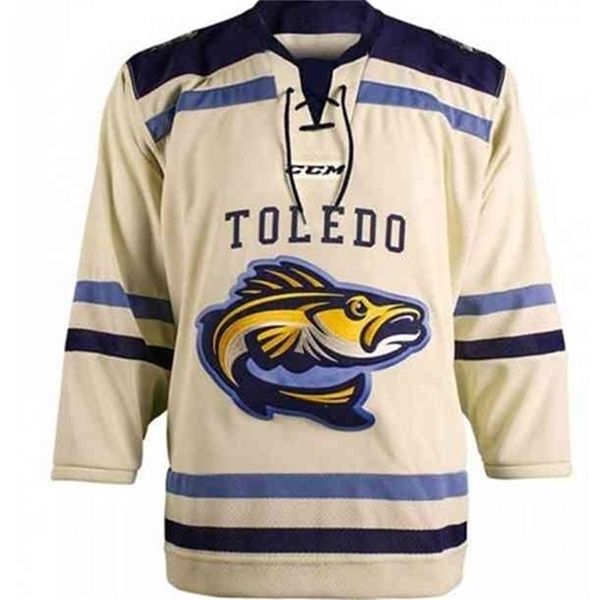 C26 Nik1 Toledo Walleye Ice Hockey Jersey Men&#039;s Embroidery Stitched Customize any number and name Jerseys