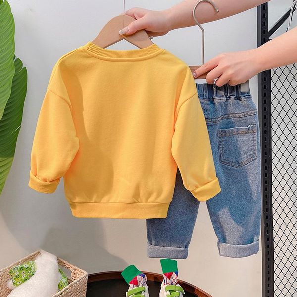 Clothing Sets Clothing Sets Baby Girls Boys Outfits 2022 Spring Children Toddler Infant Cartoon T Shirt Jeans Kids Sportswear 2 Pieces Suit