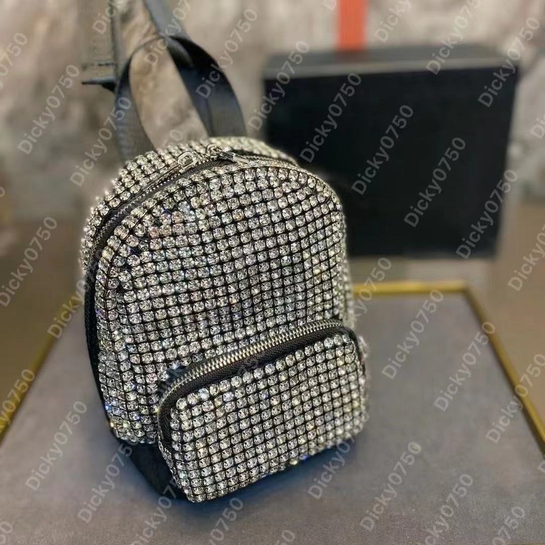 Designer backpack mini handbag diamond large bag women leather back pack crystal small men purse shoulder handbags school bag laptop backpacks lady