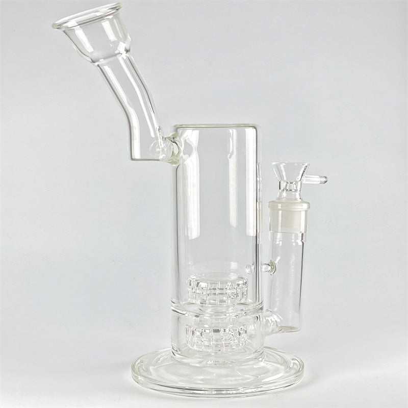 Newest clear and smooth Mobius Matrix borosilicate glass hookah 2 percs 12 inch tall tube(GB-186)Dual tire filter system bongs