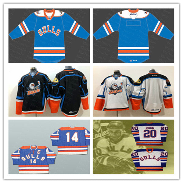 Custom AHL San Diego Gulls Hockey Jersey Troy Terry Maxime Comtois Steve Oleksy Jacob Perreault Bryce Kindopp VINNI LETTIERI GREG PRINTZ MAXIM GOLOD