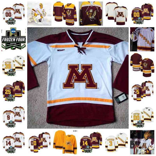 Xflsp 2022 Frozen Four Championship Golden Gophers Stitched Hockey Jersey Custom 21 Emily Oden Abigail Boreen Tristana Tatur Olivia