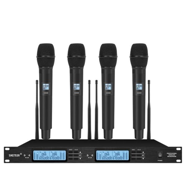 Microphones Professional UHF Wireless Microphone System Handheld Lavalier Home Karaoke Party Stage