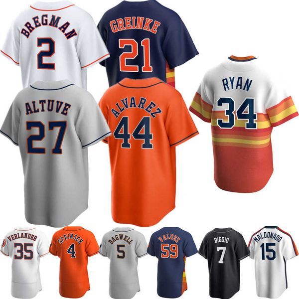 2022 Nolan Ryan Jose Altuve Jersey Alex Bregman Carlos Correa Justin Verlander Yuli Gurriel George Springer Biggio Custom Men Women Youth