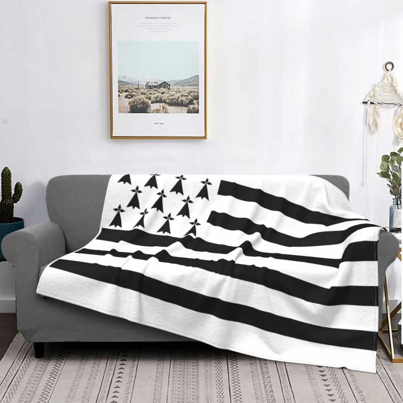 Blankets Breton Brittany Flag Blanket Fleece France Region Country Symbol Sign Identity Nation Soft Thin Throw For Home