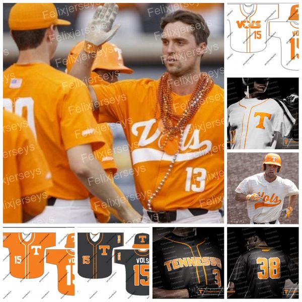 Custom Tennessee Volunteers Baseball Jersey Women Youth Men WhiteDouble Stitched Name and Number