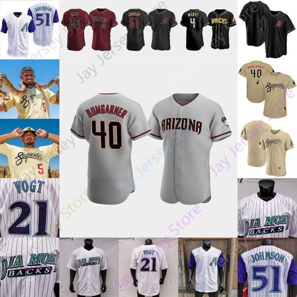 Baseball Jersey Randy Johnson Madison Bumgarner Nick Ahmed Seth Beer Ketel Marte David Peralta Josh VanMeter Gilbert Kelly Ellis Perdomo