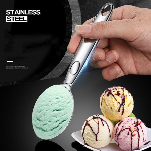 Stainless Steel Ice Cream Scoops Digger Fruit Non-Stick Spoon For Home Cake Kitchen Tools Watermelon Ball Tool 220509