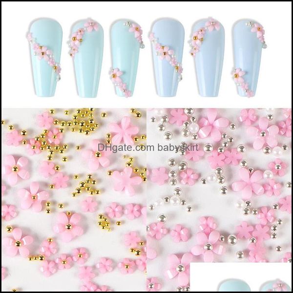 Nail Art Decorations Salon Health Beauty 2G-Bag 3D wer Jewelry Mixed Size Steel Ball Supplies For Professional Accessories Diy Manicure
