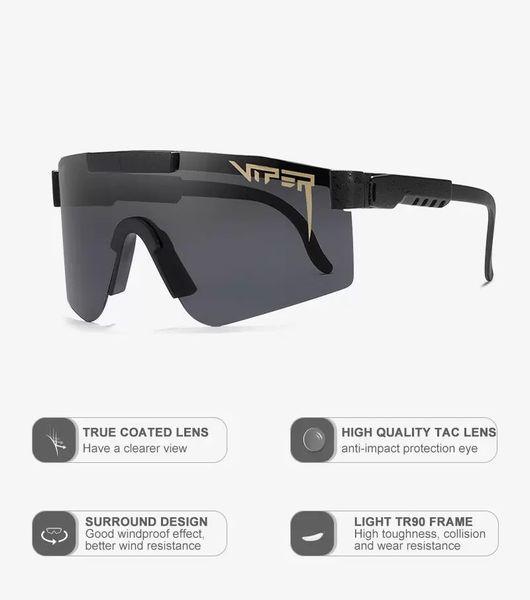 2022 Designer Luxury Sunglasses Polarized for men women Outdoor windproof eyewear 100% UV Sport Goggles Riding glasses Mirrored lens Electro