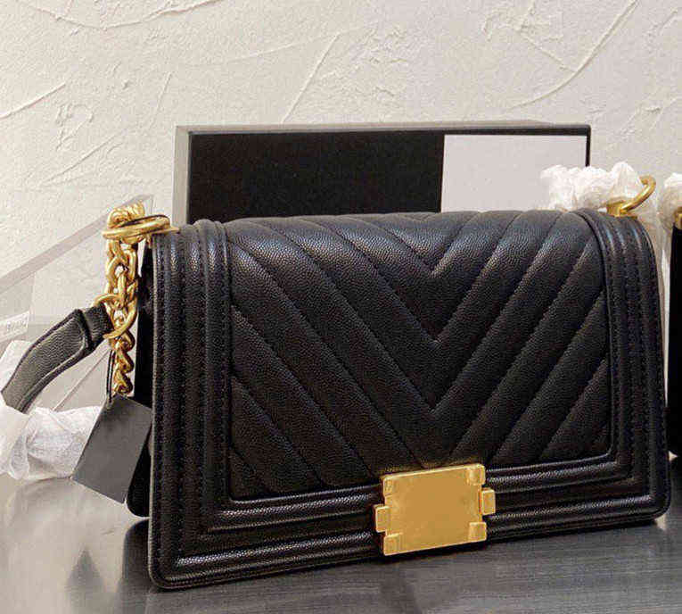 10A Mirror quality Designer Classical Chevran Line Caviar Bag Quilted Flap Calfskin Interwoven Crossbody,Official original imported Genuine leather
