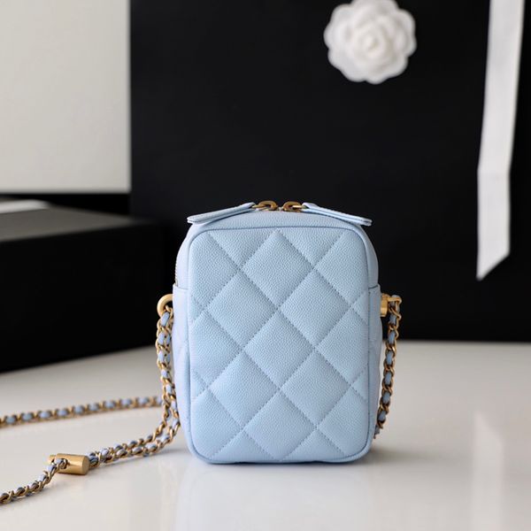 10A Mirror quality Caviar Diamond Lattice Cross Body Bag Designer Women Chains Cellphone Pouch Luxuries Designers Shoulder Bags With Box C03