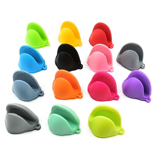 2pcs-set Thicken Baking Silicone Oven Mitts Microwave Oven Glove Heat Insulation Anti-slip Grips Bowl Pot Clips Kitchen Gadgets