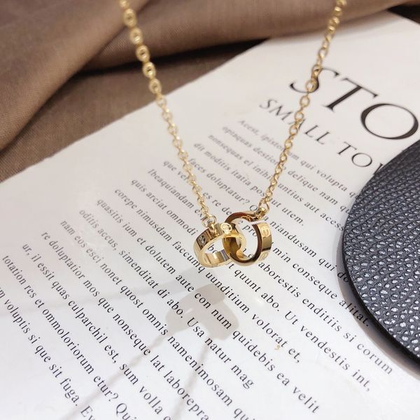 New Style Designer Women Necklace Choker Chain 18K Gold Plated Stainless Steel Necklaces Letter Pendant Wedding Jewelry Accessories X364