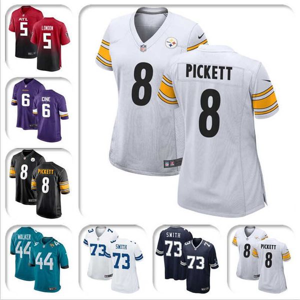 2022 New Draft Jersey Mens Women Youth Kids Kenny Pickett Tyler Drake Smith Lewis London Cine Dalvin Cook grey american football jerseys all
