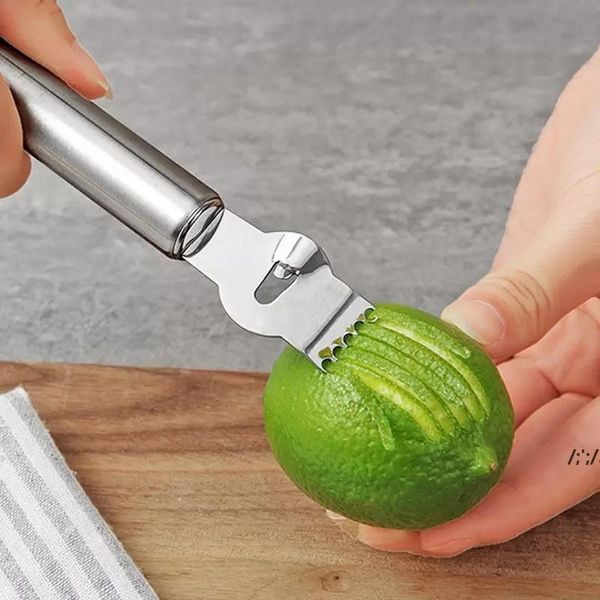 New Hot Stainless Steel Lemon Peelers Orange Citrus Zester Fruit Peeler Kitchen Tools Multifunction Fruit Graters JLE14125
