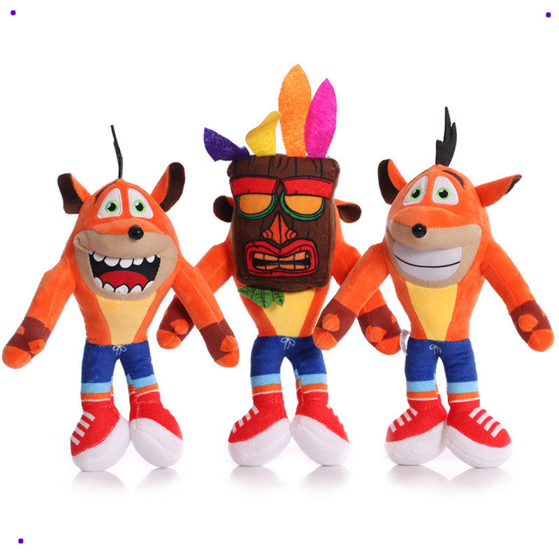 Anime Peripherals Plush Toys Plushs Doll Cartoon Crash Bandicoot Crazy Trilogy Series Stuffed Plush Soft Dolls Children&#039;s Birthday Gift 26cm DH