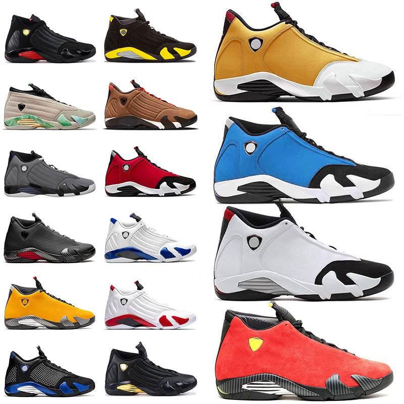 14 XIV Thunder Mens Sports Basketball Shoes Ginger 14s Men Sneakers Red Suede Desert Sand Jumpman Hyper Royal Last Shot Ferrari Red Lipstick Trainer
