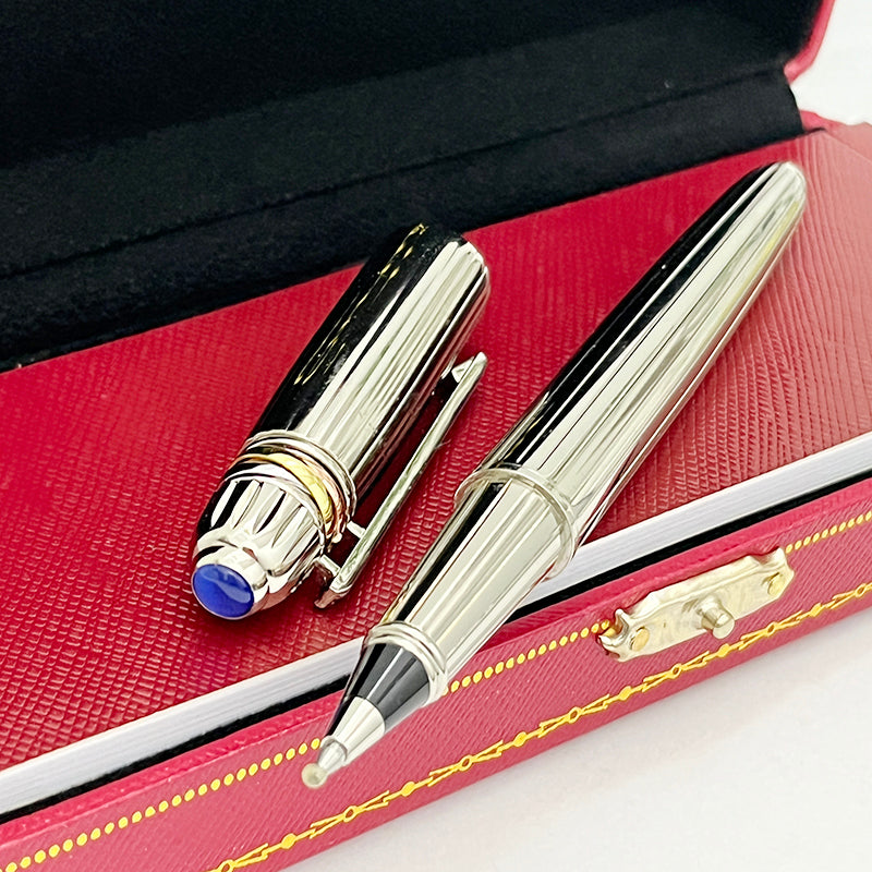 LGP Luxury Rollerball Ballpoint Pens Metallic brushed gold silver High Quality Writing Supplies With Red Box Options