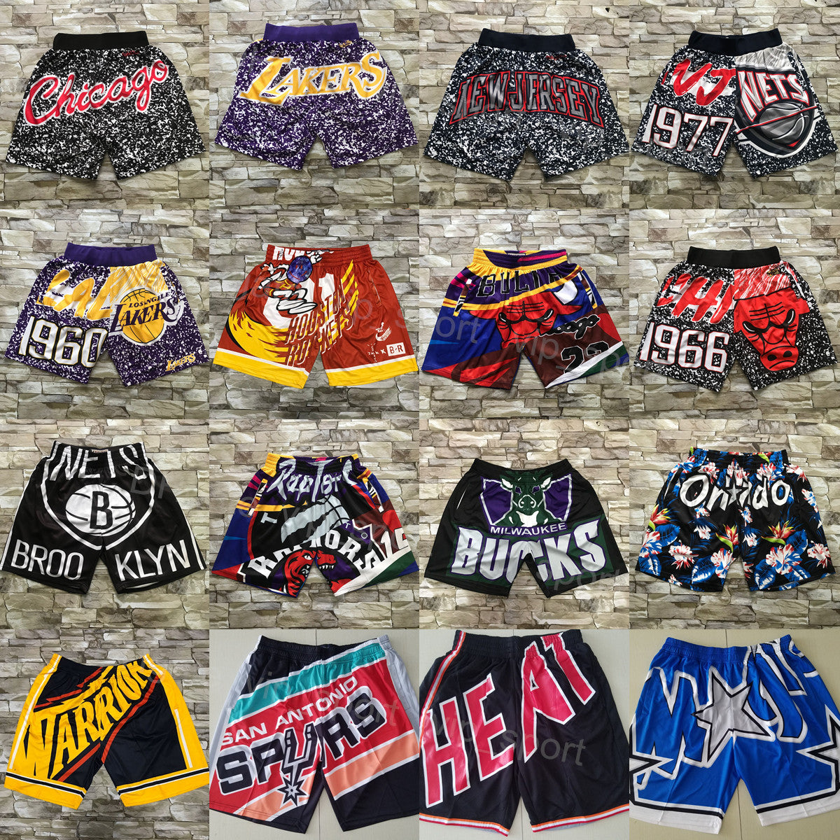 Basketball Mitchell and Ness Pocket Shorts Just Don Vintage Wear Sweatpants Sport Retro With Zipper Retire Pant Hip Pop Elastic Waist HipPop