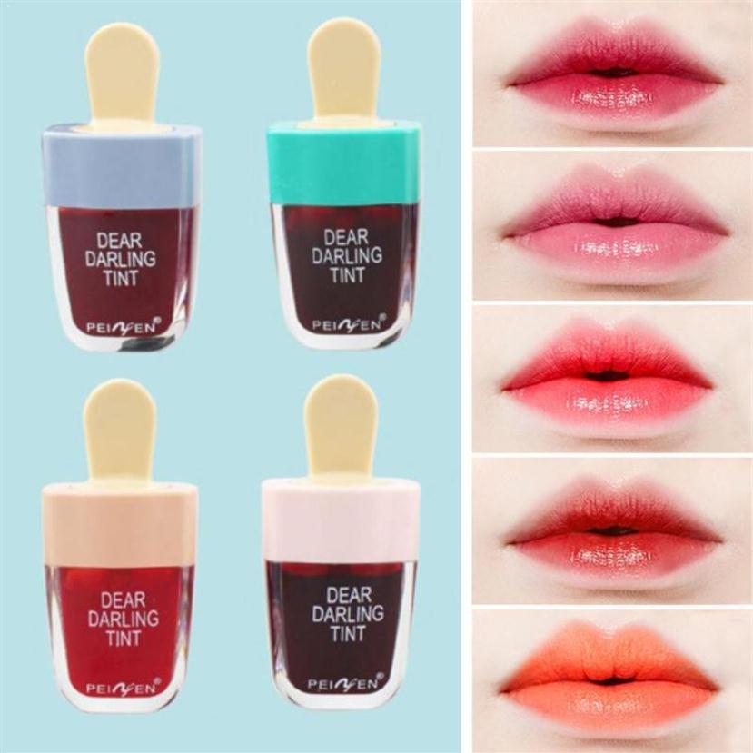 5pcs-set Korean Style Cute Ice Cream Lip Tint Makeup Moisturizing Lipgloss Cosmetic Lip Liquid gloss Lipstick Lasting Water Z8M7242H